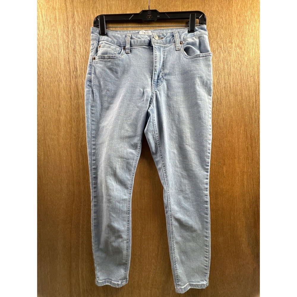 True Craft Jeans Womens Size 6 Light Wash Mid-Rise Skinny Denim Pants Blue